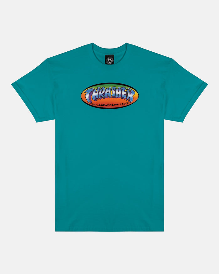 Thrasher t-shirt "NINETY FIVE BY SPANKY" JADE