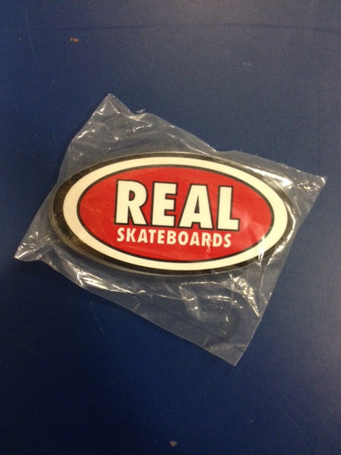 Real Sticker  "Oval classic red" Small  25-pack