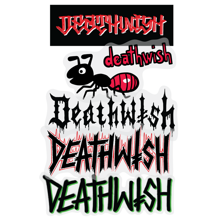 Deathwish Stickers "Type" assorted 10-pack