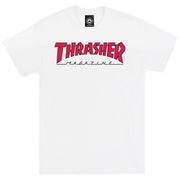 Thrasher t-shirt "OUTLINED" WHITE/RED