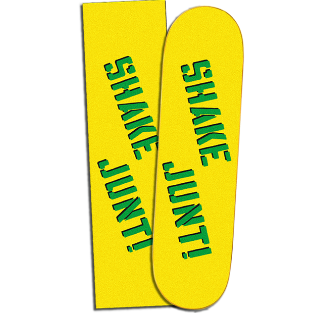 Shake Junt griptape Yellow "Sprayed Logo" green/blk